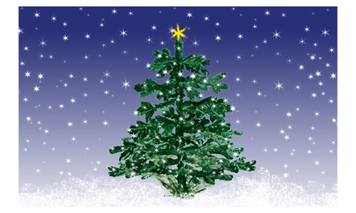 Illustration, Weihnachtsbaum